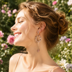 Crystal Beaded Drop Earrings — Romantic Bridal Luxury