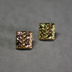 Gold-Tone Textured Weave Design Statement Earrings